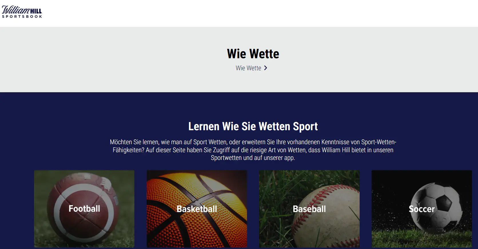 Sportmärkte auf einer Bildschirmansicht