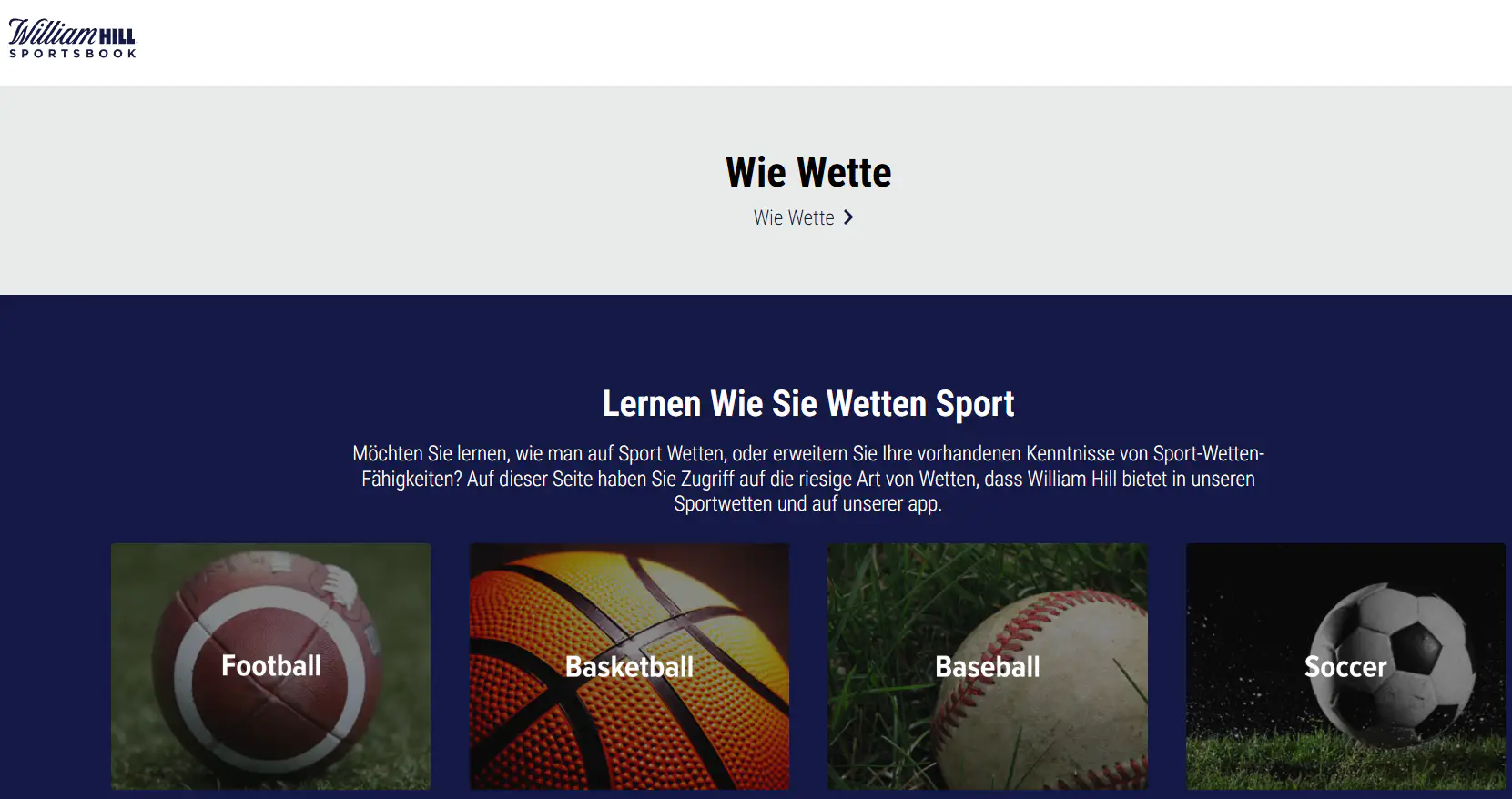 Illustration zu sportarten bei william hill